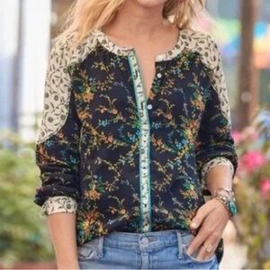 SUNDANCE mixed floral blouse